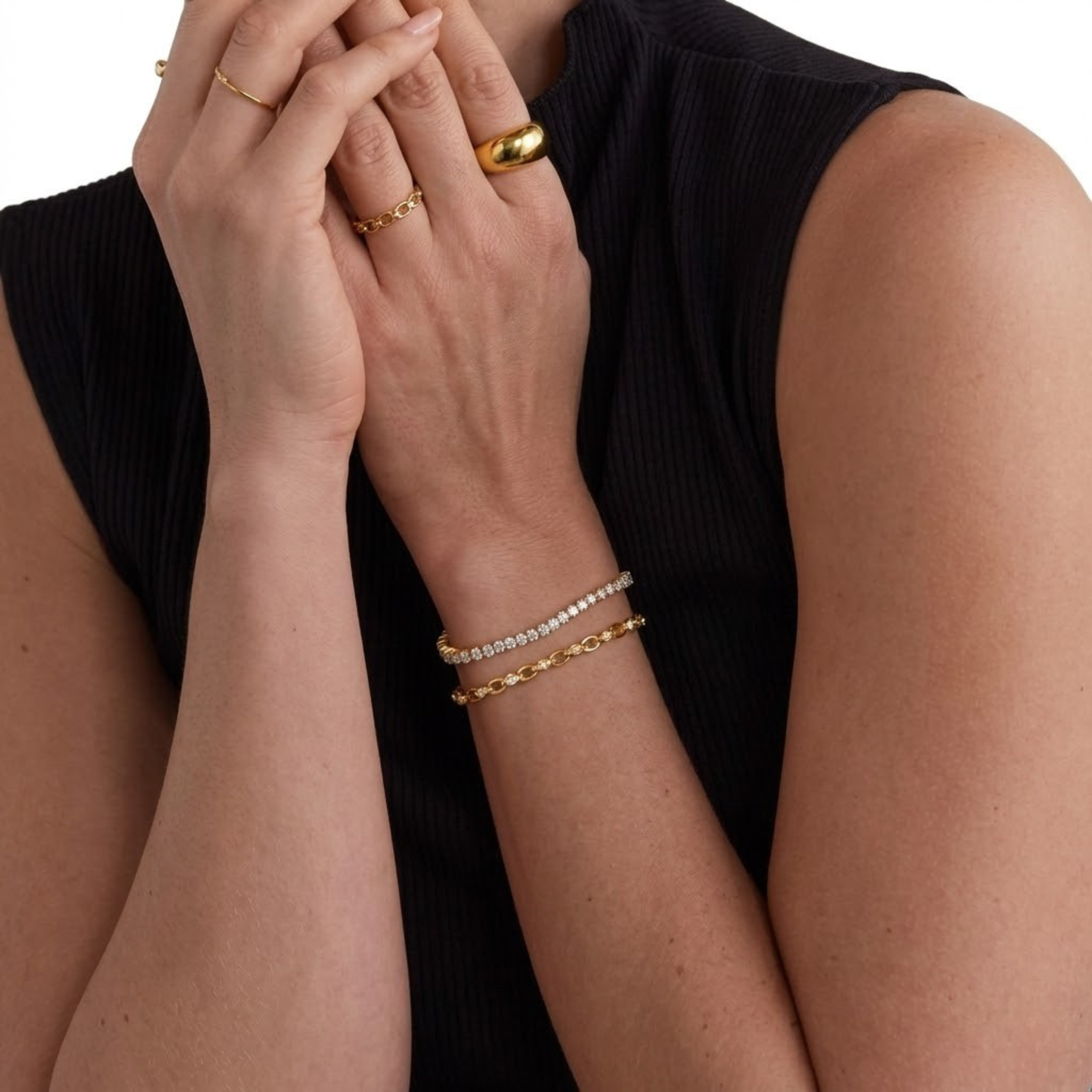 Diamond Chain Tennis Bracelet - Image 2