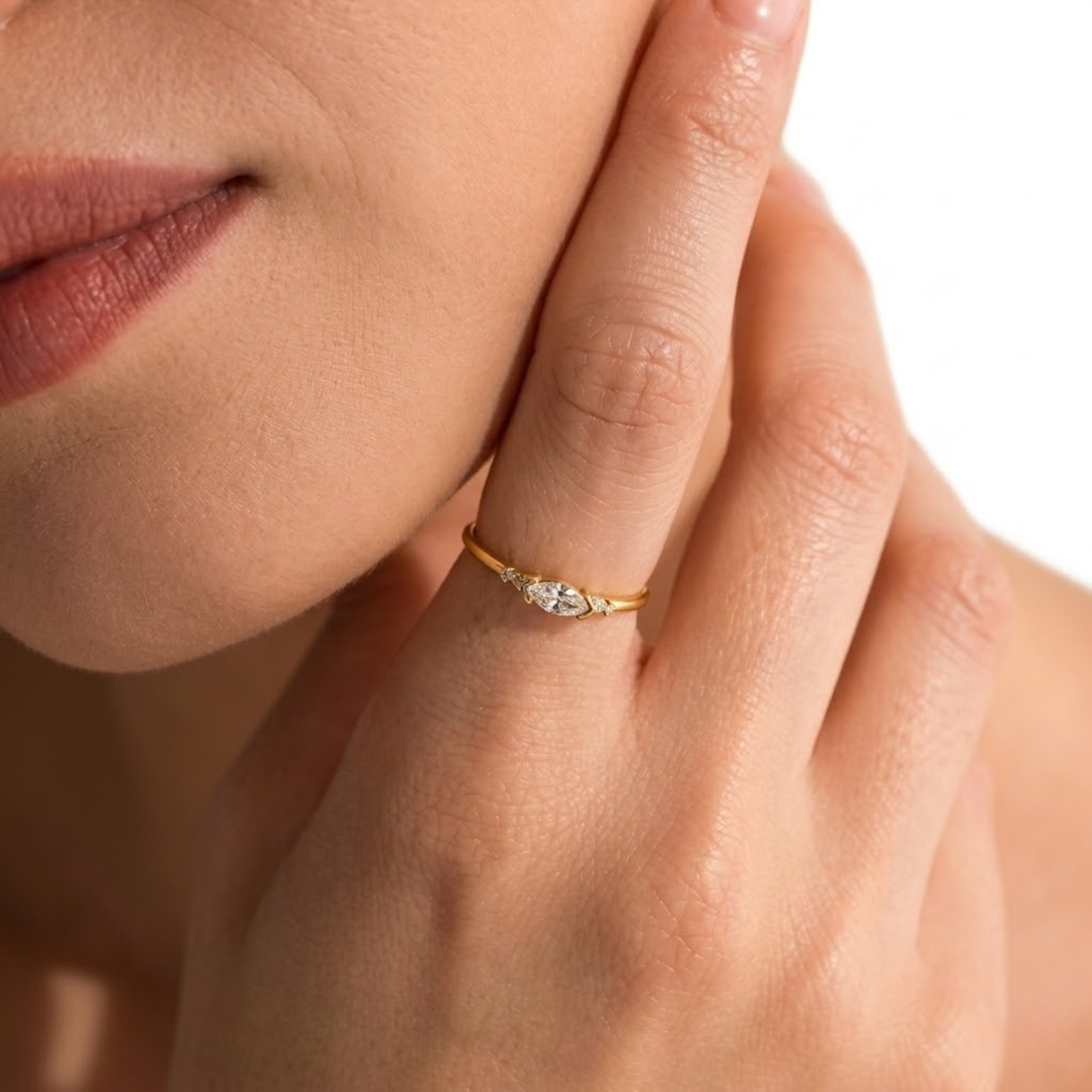 Marquise Cut Diamond Ring for Women – Elegant Engagement Style Jewelry - Image 2