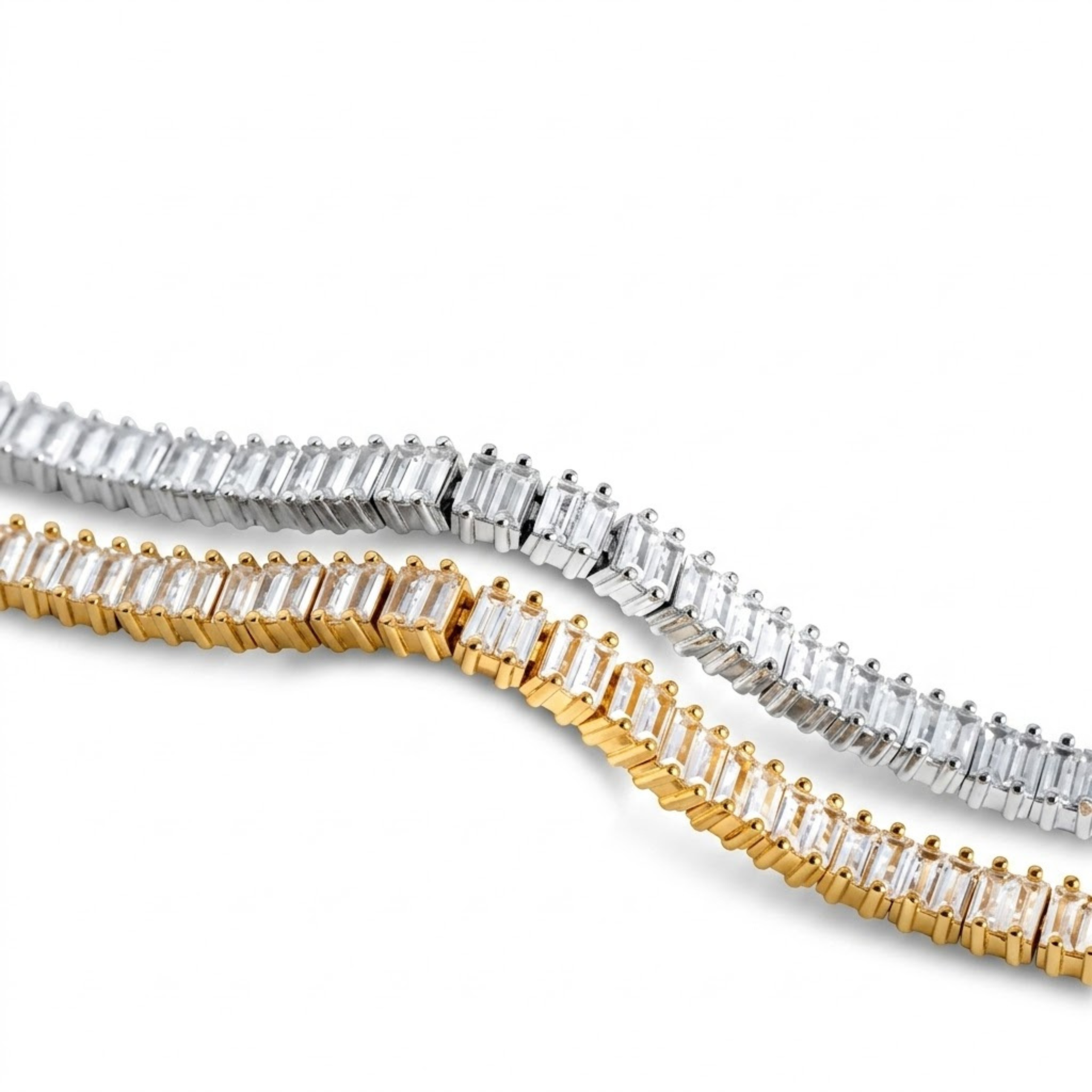 Vertical Baguette Tennis Bracelet - Image 4