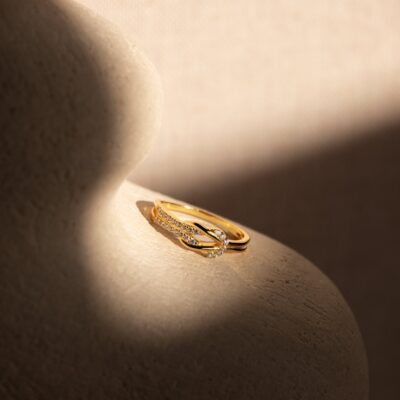 Pave Double Knot Ring