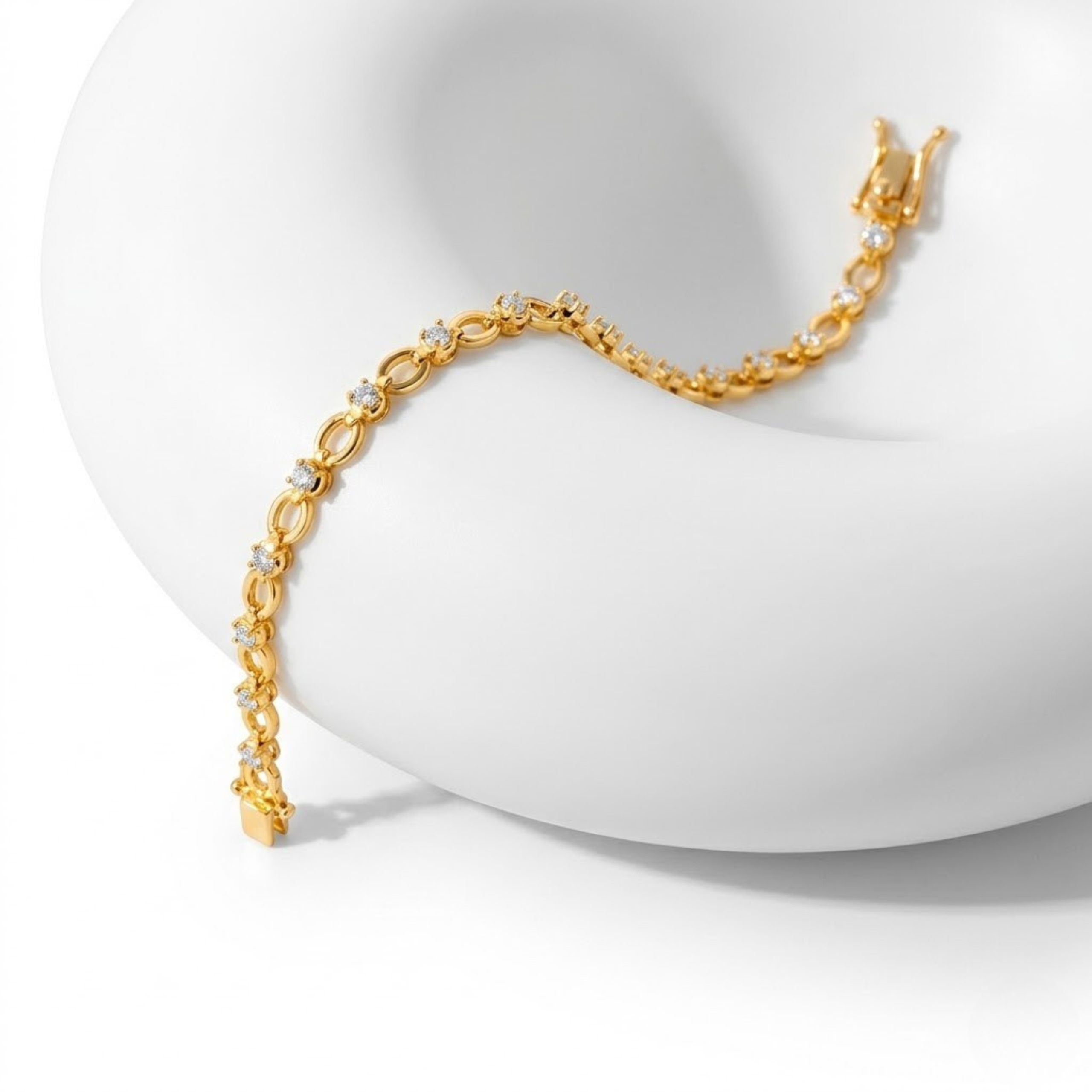 Diamond Chain Tennis Bracelet - Image 5