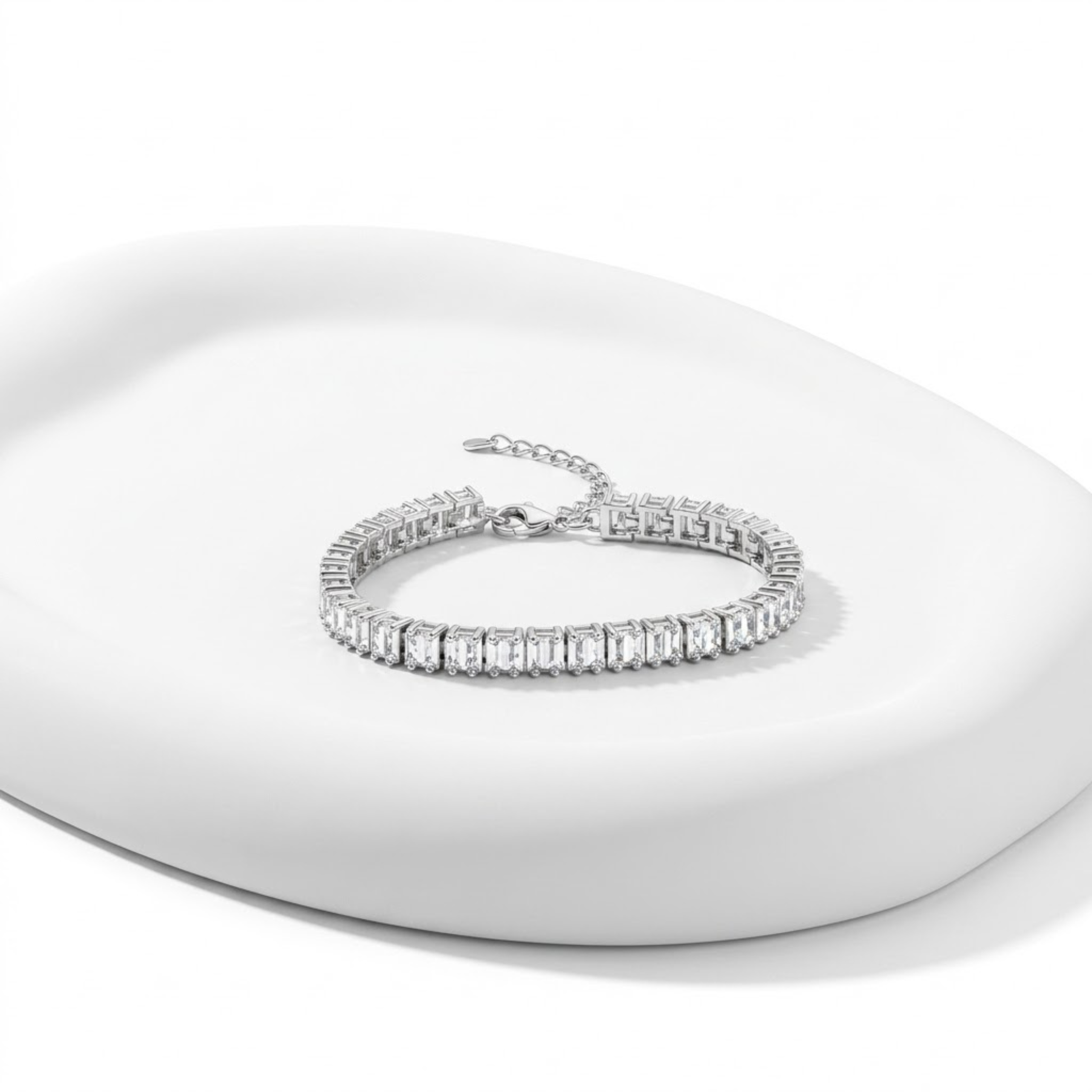 Vertical Baguette Tennis Bracelet - Image 6