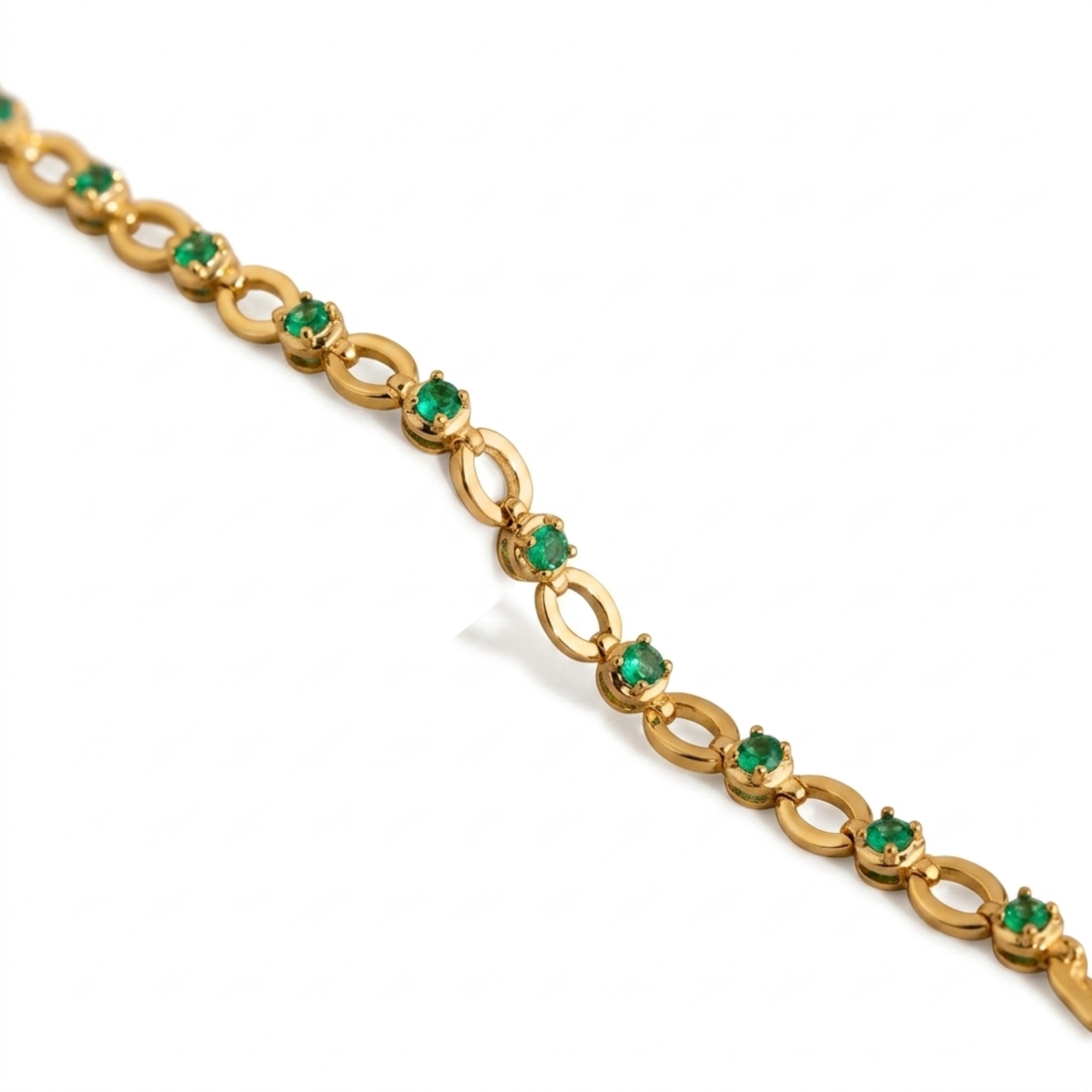 Emerald Tennis Bracelet for Women – Green Crystal Chain Jewelry Gift - Image 5