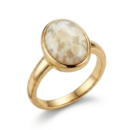 Moonstone Signet Ring for Women – Minimalist Elegant Statement Jewelry
