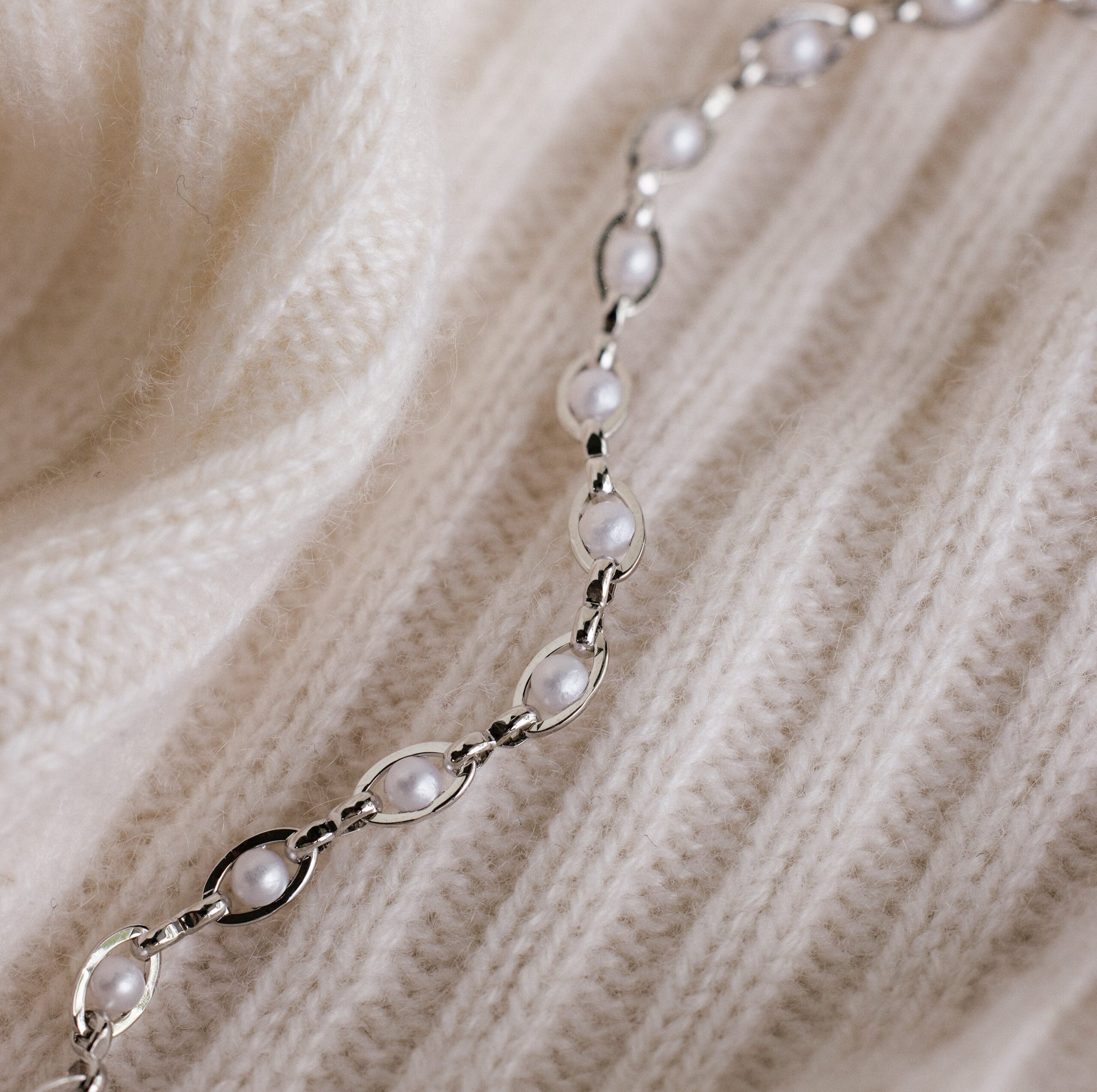 Eternity Pearl Bracelet in Silver - Image 3