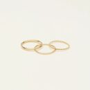Thin Stacking Rings Set in 18K Gold
