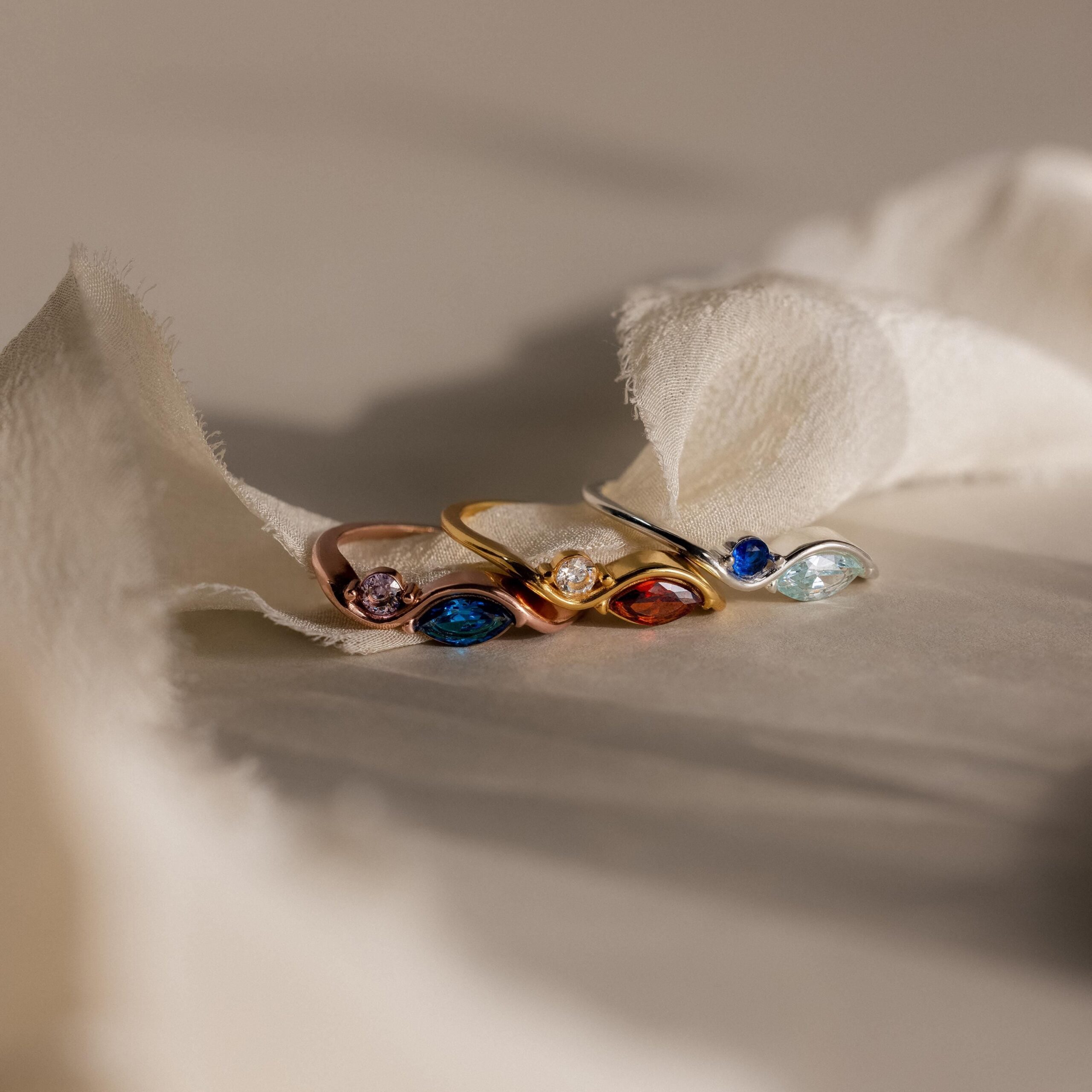 Toi et Moi Infinity Birthstone Ring - Image 3