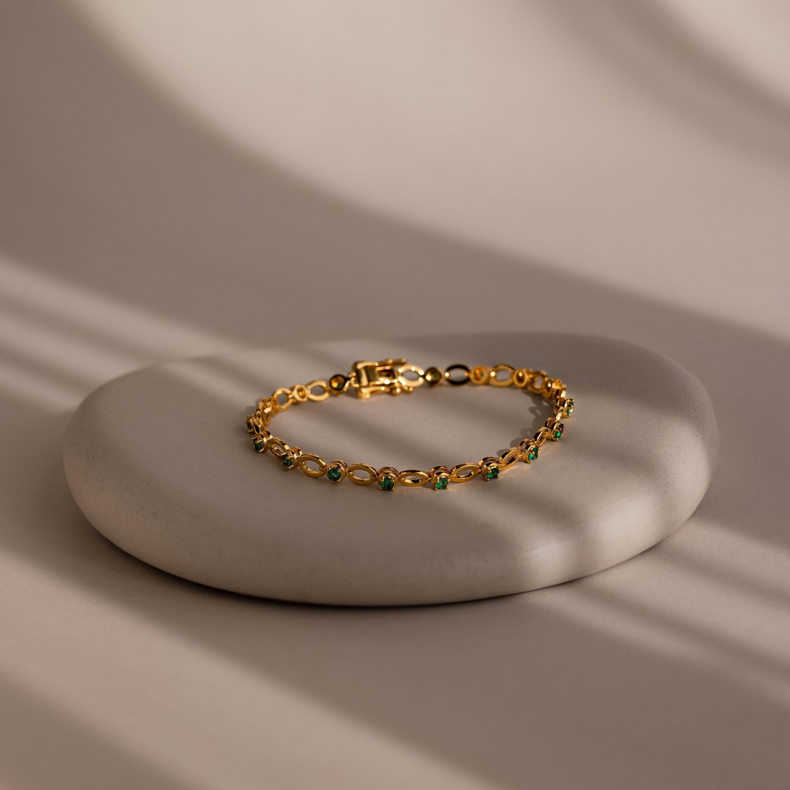 Emerald Chain Tennis Bracelet - Image 7