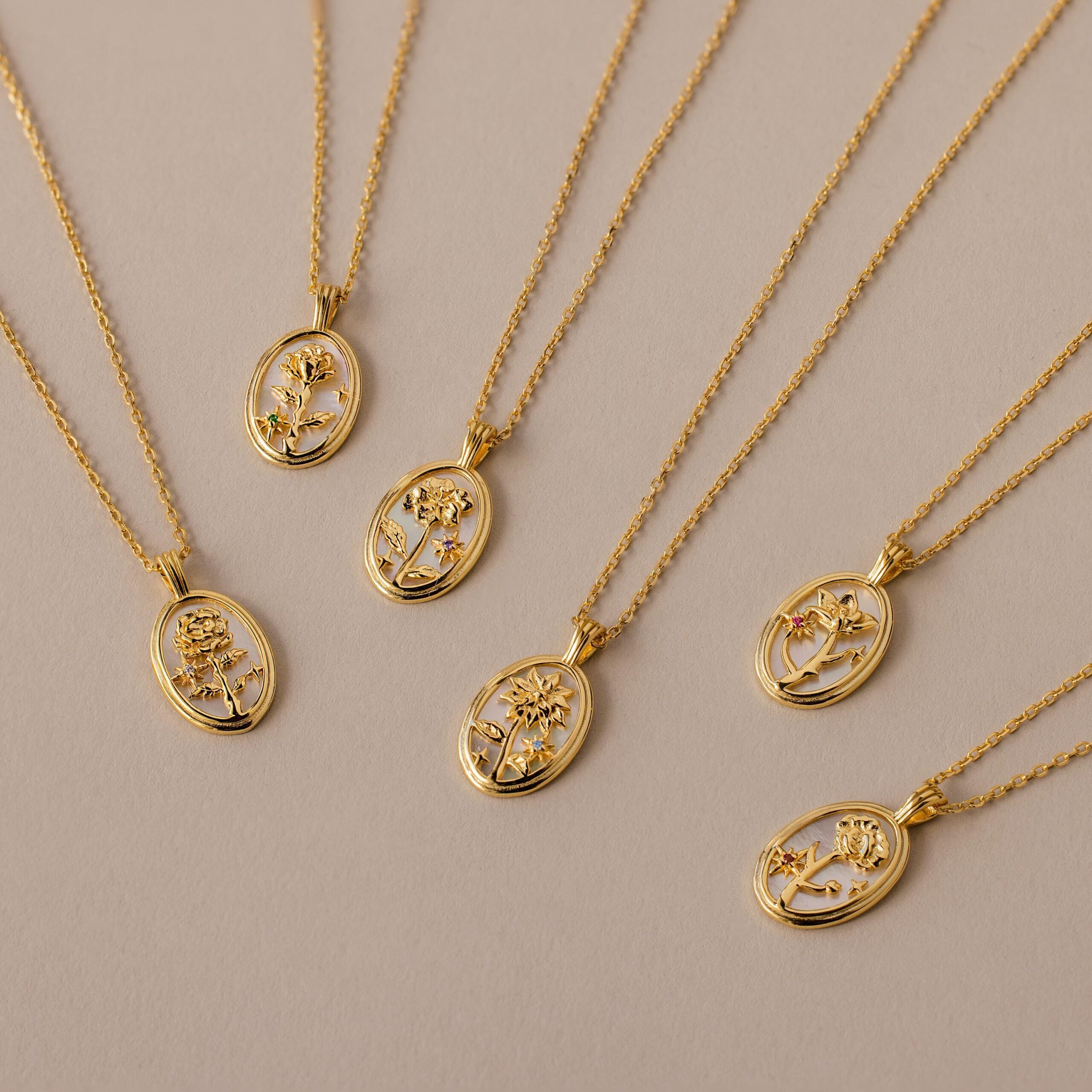 Pearl Flower Birthstone Necklace - Image 7