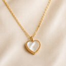 Mother of Pearl Heart Necklace – 18K Gold Plated