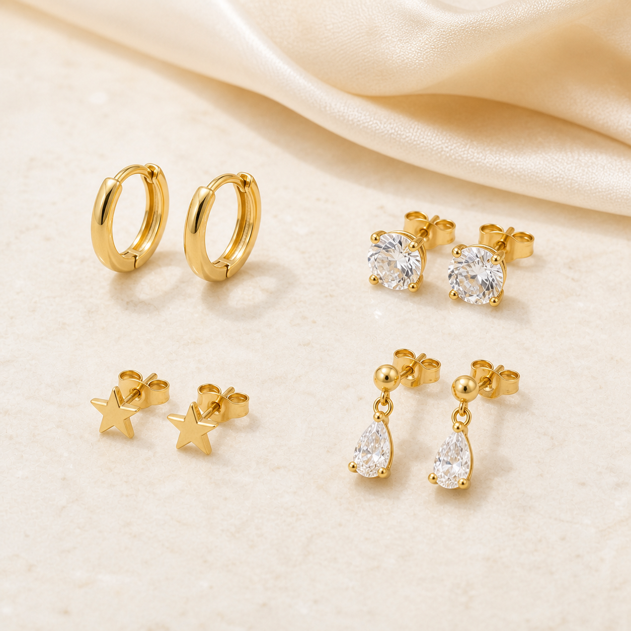 Vetalir gold-plated earrings collection