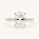 2 Carat Oval Solitaire Engagement Ring – 925 Silver