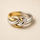 Two-Tone Knot Ring – 18K Gold Plated
