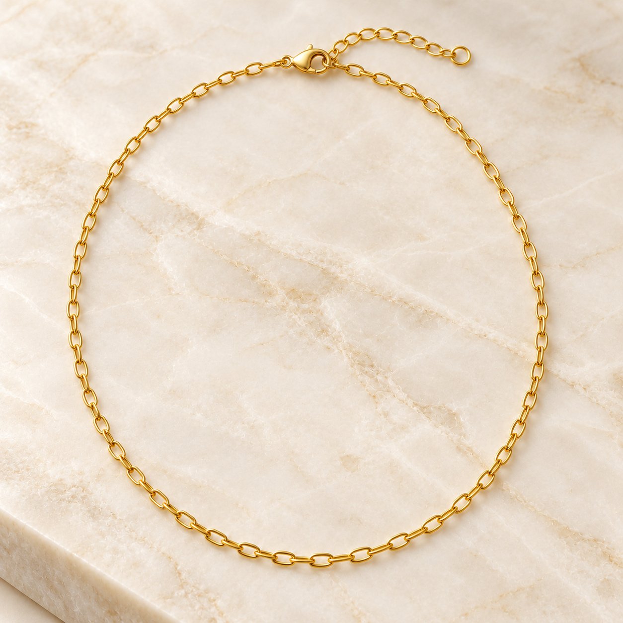 Elise 18K Gold Plated Dainty Chain Necklace - Image 2