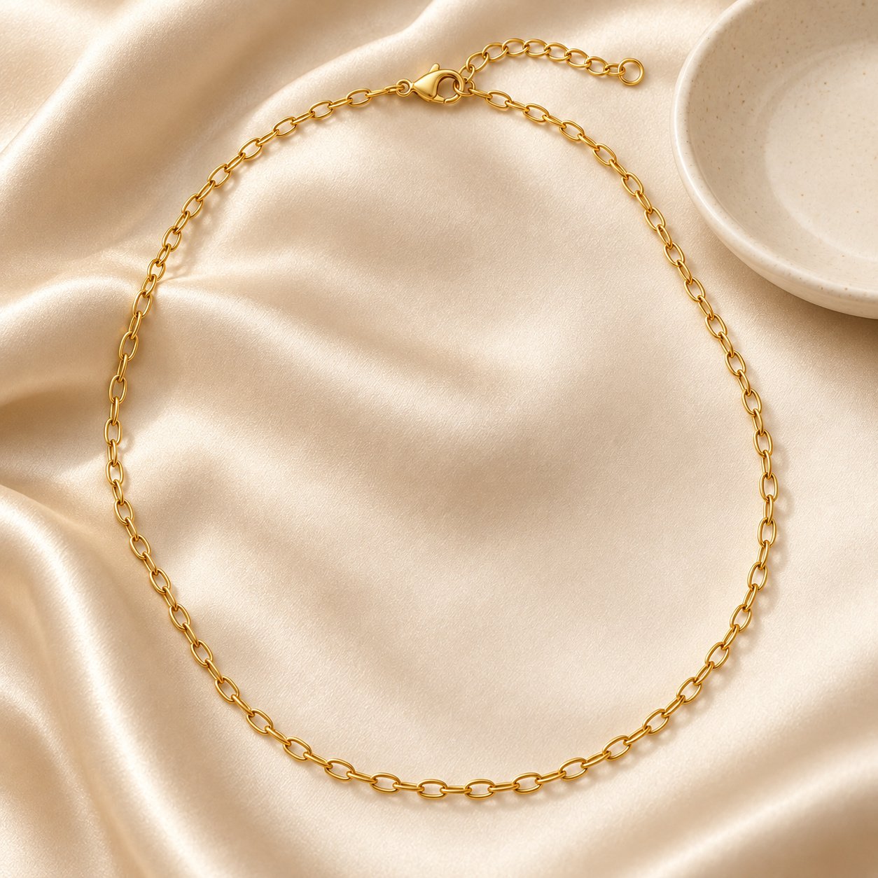 Elise 18K Gold Plated Dainty Chain Necklace - Image 4