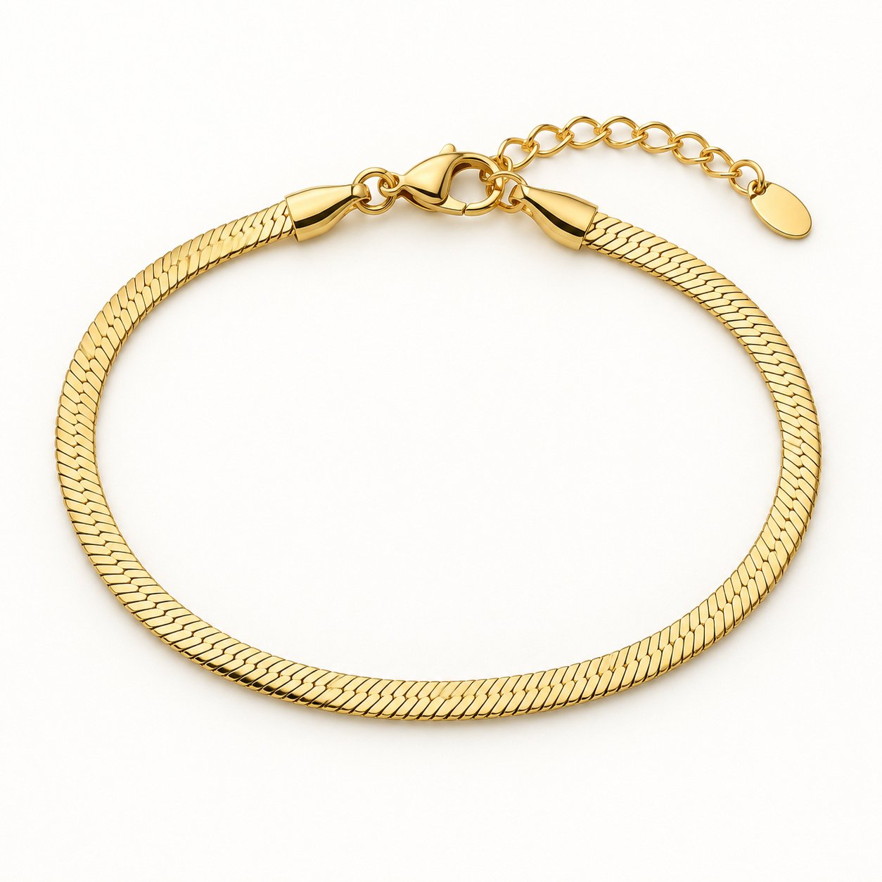 Serpentine 18K Gold Plated Snake Chain Bracelet