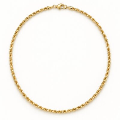 Aurelia 18K Gold Plated Sterling Silver Rope Chain Necklace
