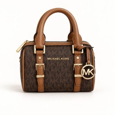 Michael Kors Bedford Brown Signature Mini Crossbody Bag