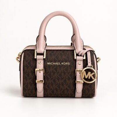 Michael Kors Bedford Coffee Blush Mini Crossbody Bag