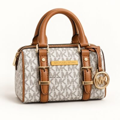 Michael Kors Bedford Vanilla Brown Mini Crossbody Bag