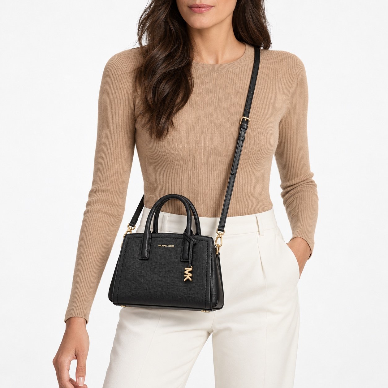 Michael Kors Laila Black Leather Bag - Image 3