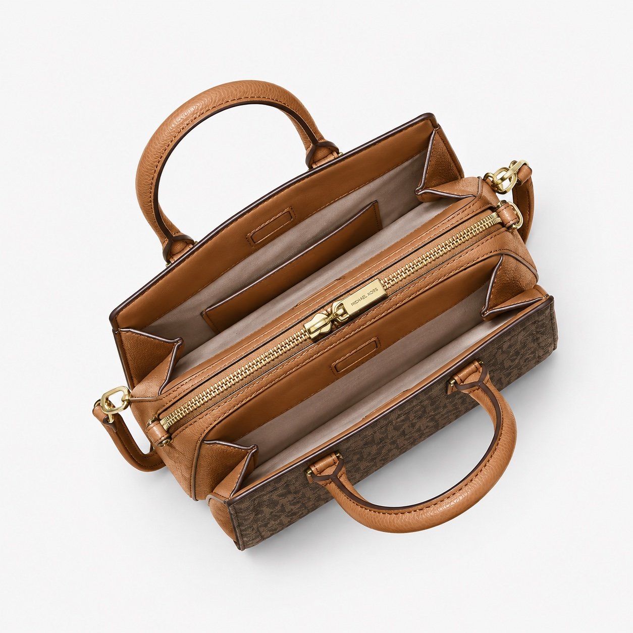 Michael Kors Laila Brown Signature Bag - Image 2