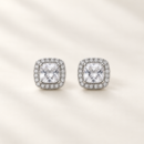 Michael Kors Pavé Halo Stud Earrings in Sterling Silver