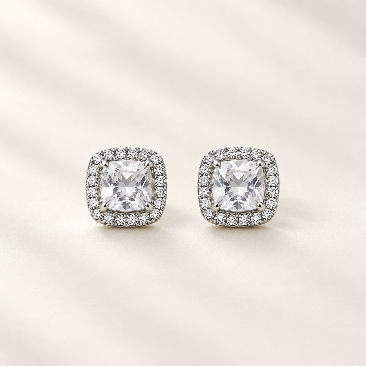 Michael Kors Pavé Halo Stud Earrings in Sterling Silver